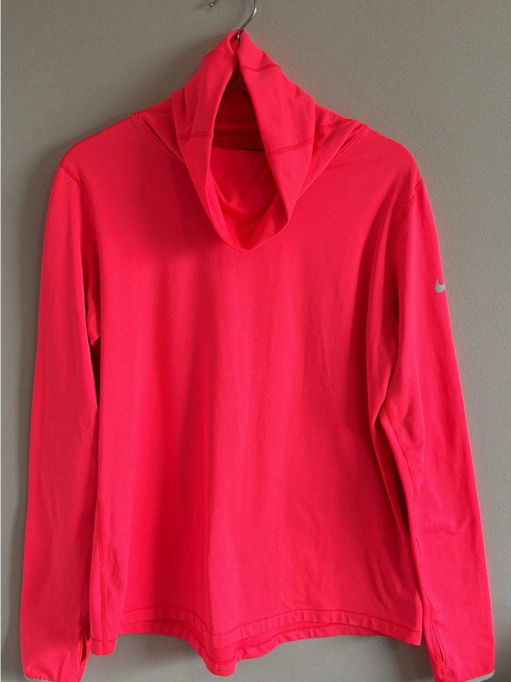 Nike Women’s Hot Pink Cowl Neck Long-Sleeve Top